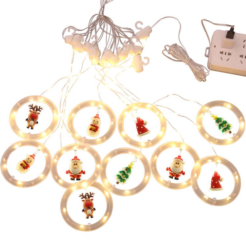 LED Christmas Star Curtain Lights - Festive Atmosphere with Wishing Ball & Flashing Colors