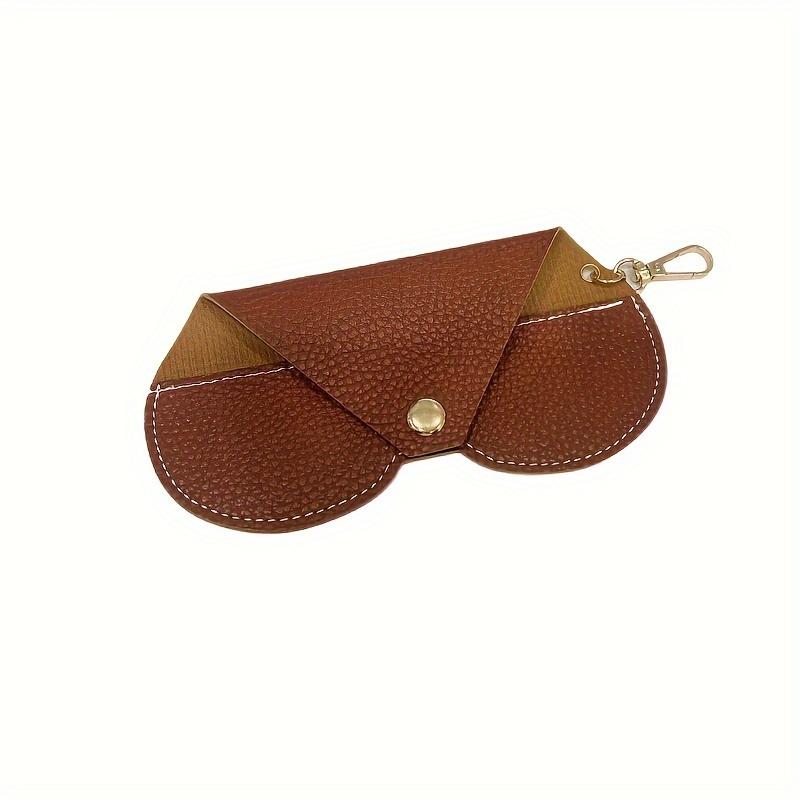1pc Portable Synthetic Leather Litchi Pattern Glasses Case, and Eyeglasses Storage Pouch (Glasses Not Included)