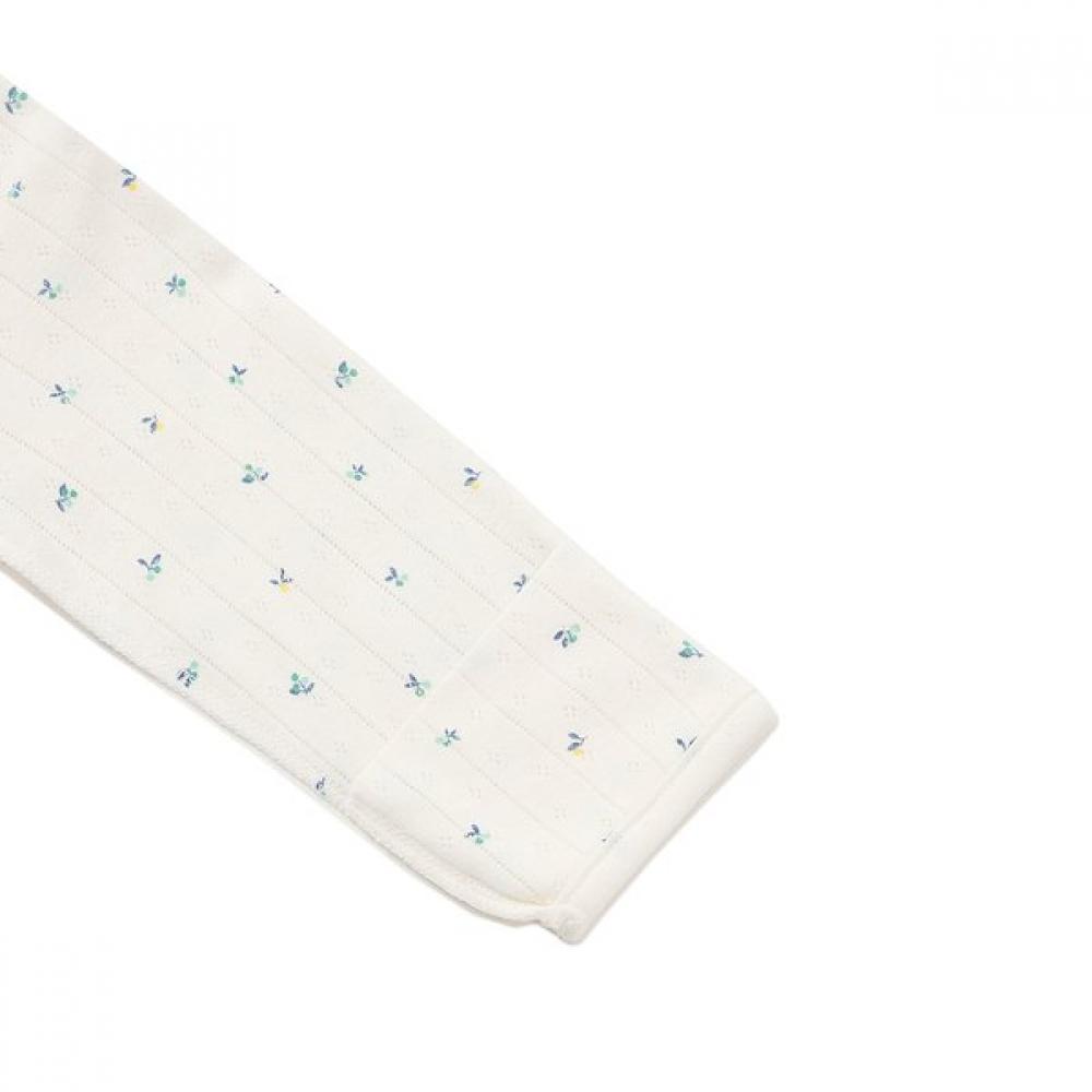 Bluedog Baby Gift Set  Leaf Flower Baby Bodysuit And Mittens 46170 000 02+46170 008 03