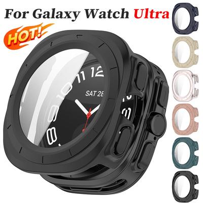PC-Gehäuse+Glas Für Samsung Galaxy Watch Ultra 2025 Schutzbildschirm Gehärtetes Glasfolie Für Galaxy Watch 7Ultra 47mmStoßfängerabdeckung