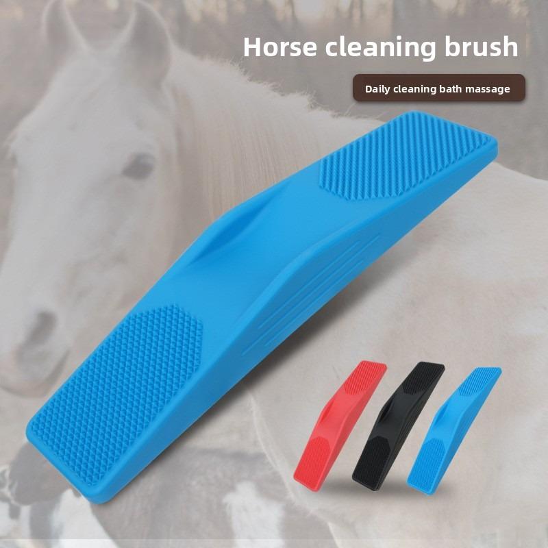 1PCS Horse Grooming Brush Plastic Massage Tool for Equestrian Care - Multi-Function Outdoor Stable Horse Comb Cleaning Brush