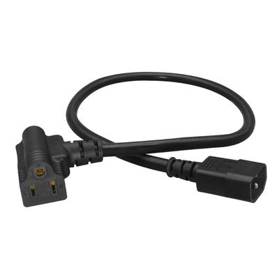 Strapazierfähiges flexibles Verlängerungskabel C14 zu 5-15R Stromkabel Für Home-Office-Elektronik Computer-Netzteilkabel
