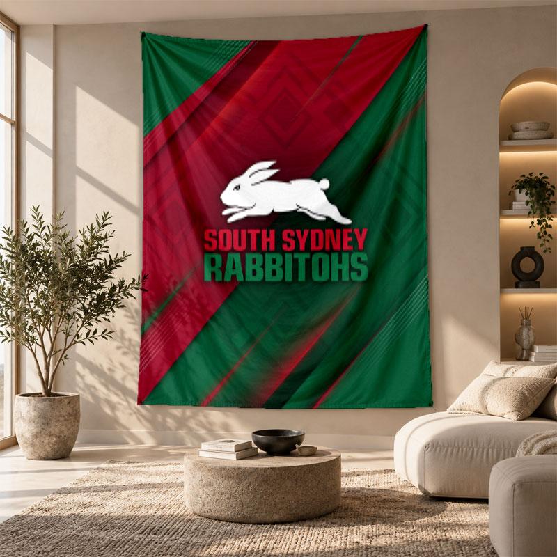 Decorative Tapestry,South Sydney Rabbitohs Printed Wall Art, Lightweight Wall Hanging For Bedroom Background