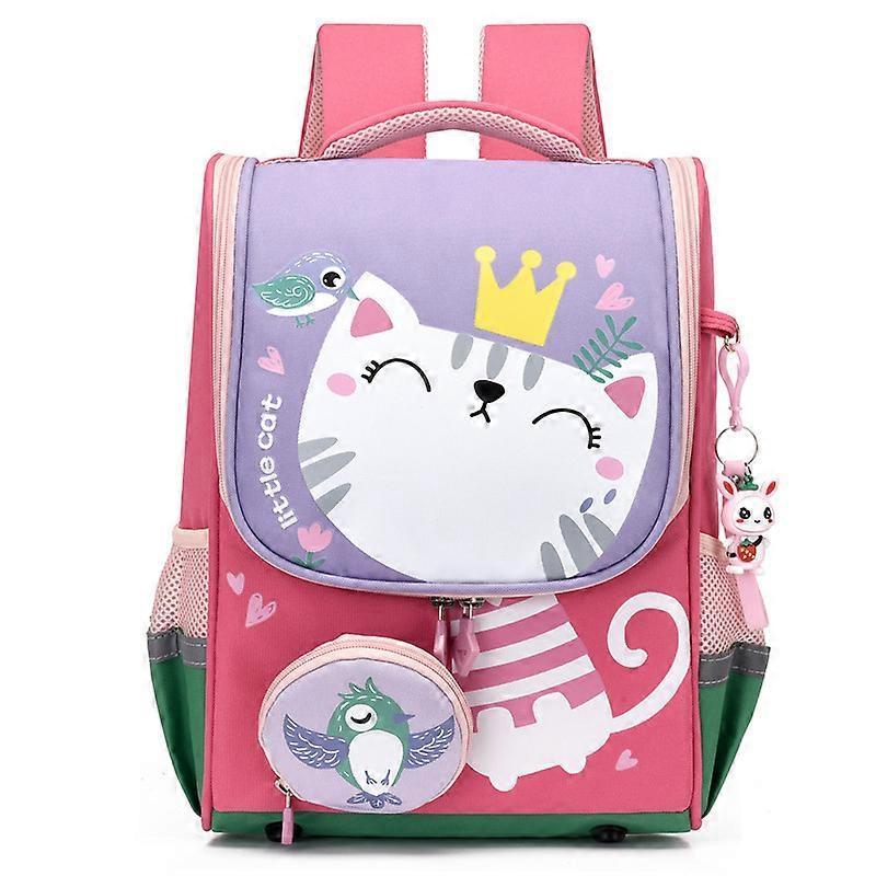 Good Quality Grade1-2 Cartoon Primary School Backpacks for Girls Cute Cat School Bag Boys Dinosaur Kids Backpack