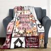 1PC Dog Quotes Print Blanket, Soft Throw Blanket - Warm & Cozy for Couch, Bed, Office, and Travel Yy250912165