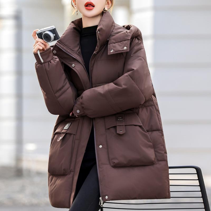 Fashion Winter Coat Female Long Parkas Hooded Loose Thick Warm Women's Jackets