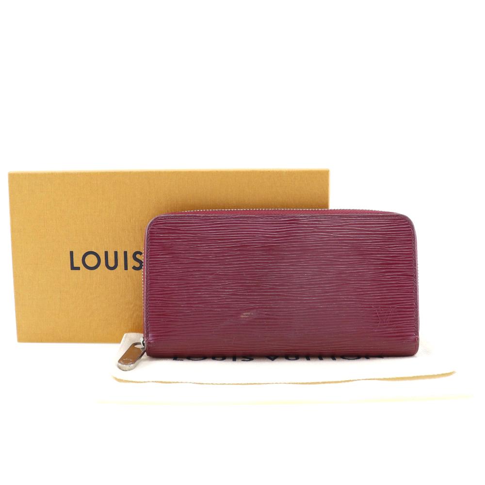 Louis Vuitton Zippy Wallet Purse Red Epi Leather Women Used