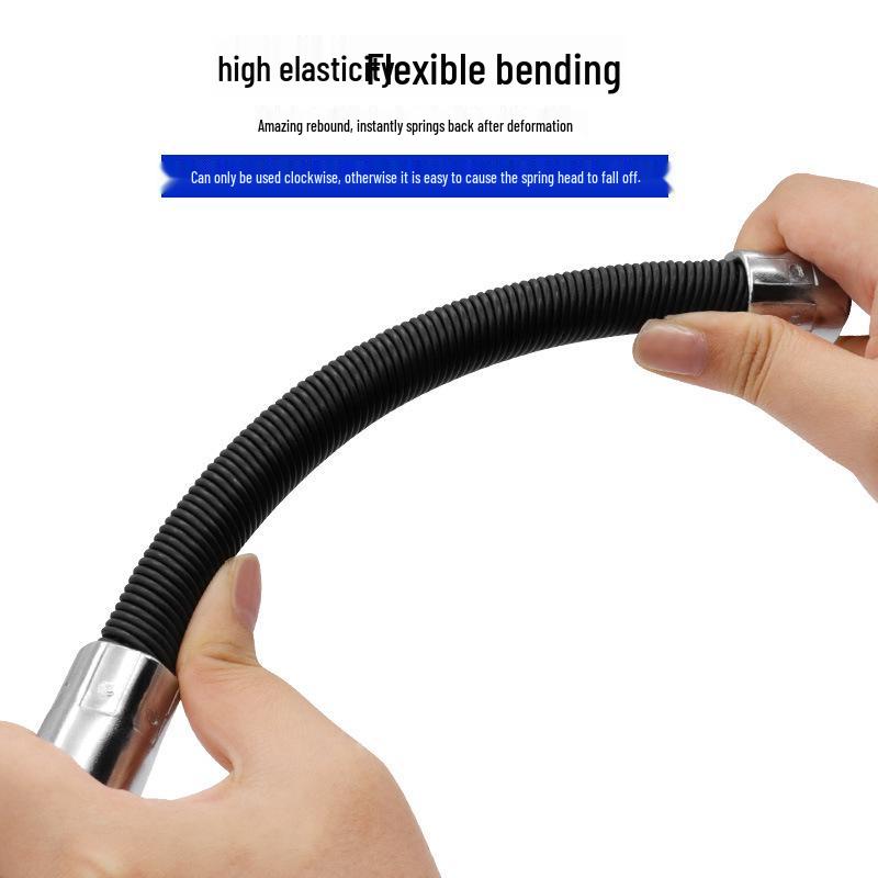 Universal Flexible Shaft Quick Ratchet Elastic Joint Socket Extension Rod