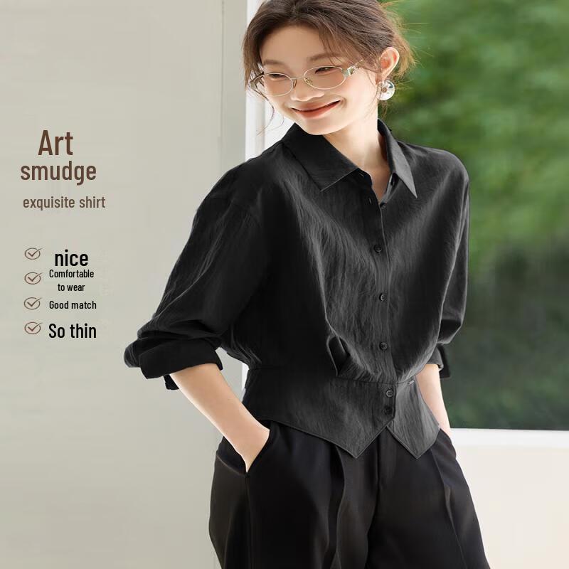 French Style Slim-Fit Women s Blouse 2XL