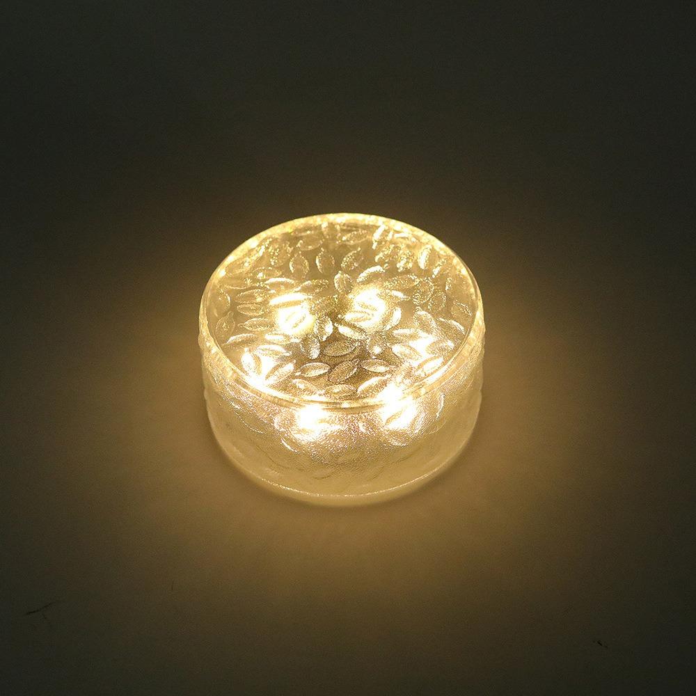 White/Warm White Light Ice Cube Brick Lights Solar Pathway Landscape Lamp  Outdoor