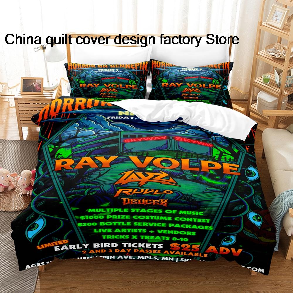 

NEW RAY VOLPE Beding Set Single Twin Ful Quen King-Sized Dimensionsd Dimensions Bed Linen Set Aldult Kid Bedrom Duvetcover Sets 3D Anime HOT Bed Shet 100*200cm Single