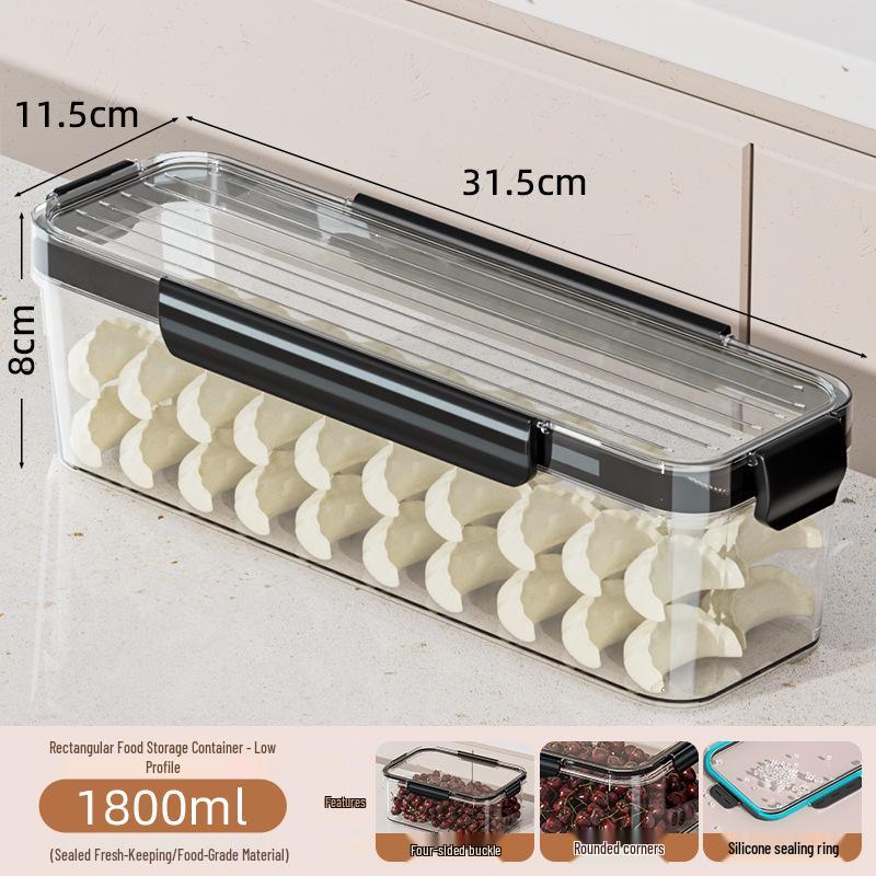Large Capacity Transparent Food-Grade Storage Box for Fridge & Freezer