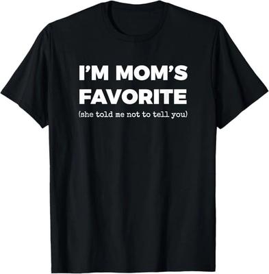 Divertente Figlio Figlia Preferito di Mamma Sono il Preferito di Mamma Maglietta