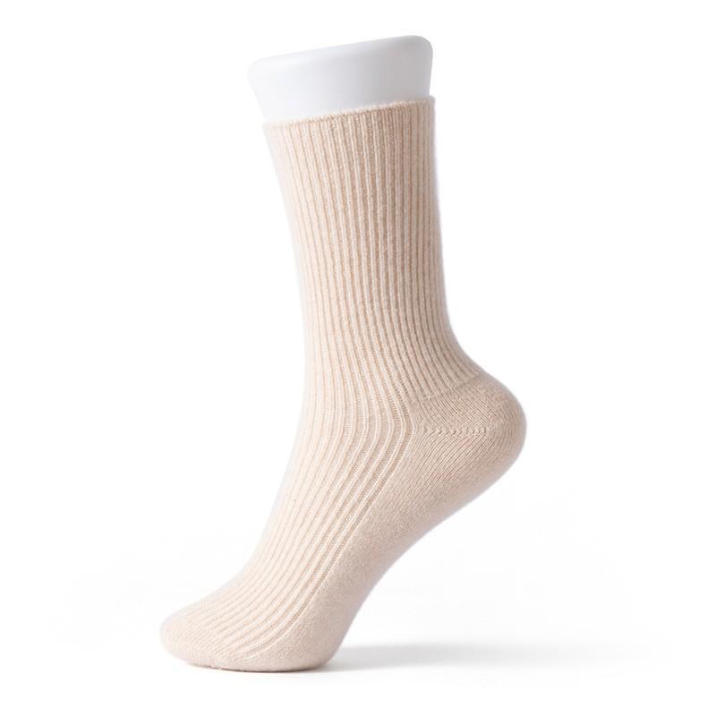 Womens Cashmere Blend Mid-Calf Socks Solid Color Soft Warm Casual Sports Soccer