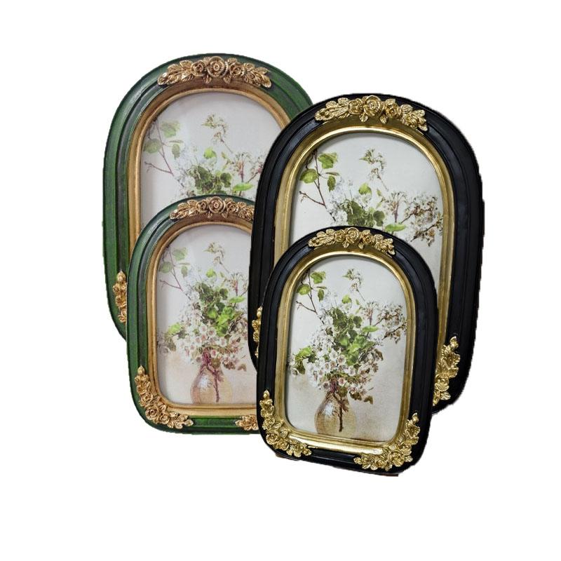 French Retro Hanging Painting Living Room Resin Photo Frame Bedroom Sofa Background Wall Bedside Decoration Frame