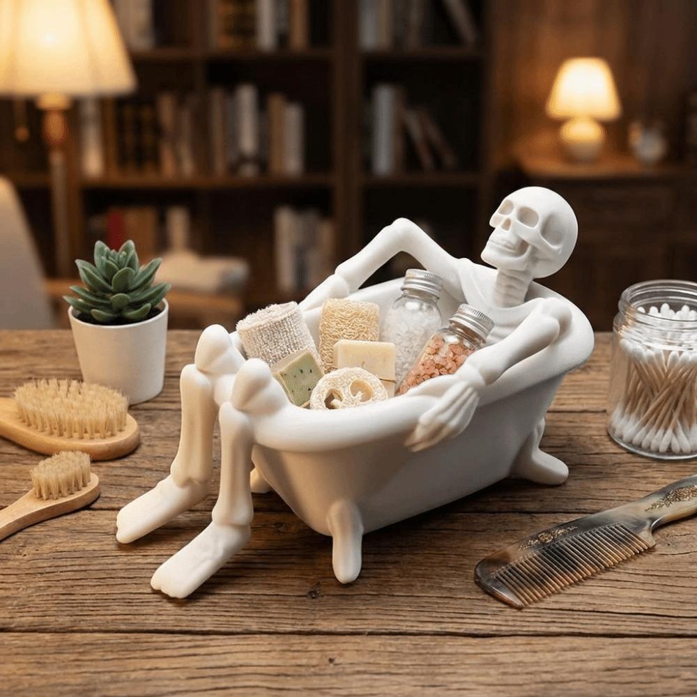Solid Resin Material Trinket Organizer Smooth Surface Bathtub Tray Desktop Organizer Bedroom