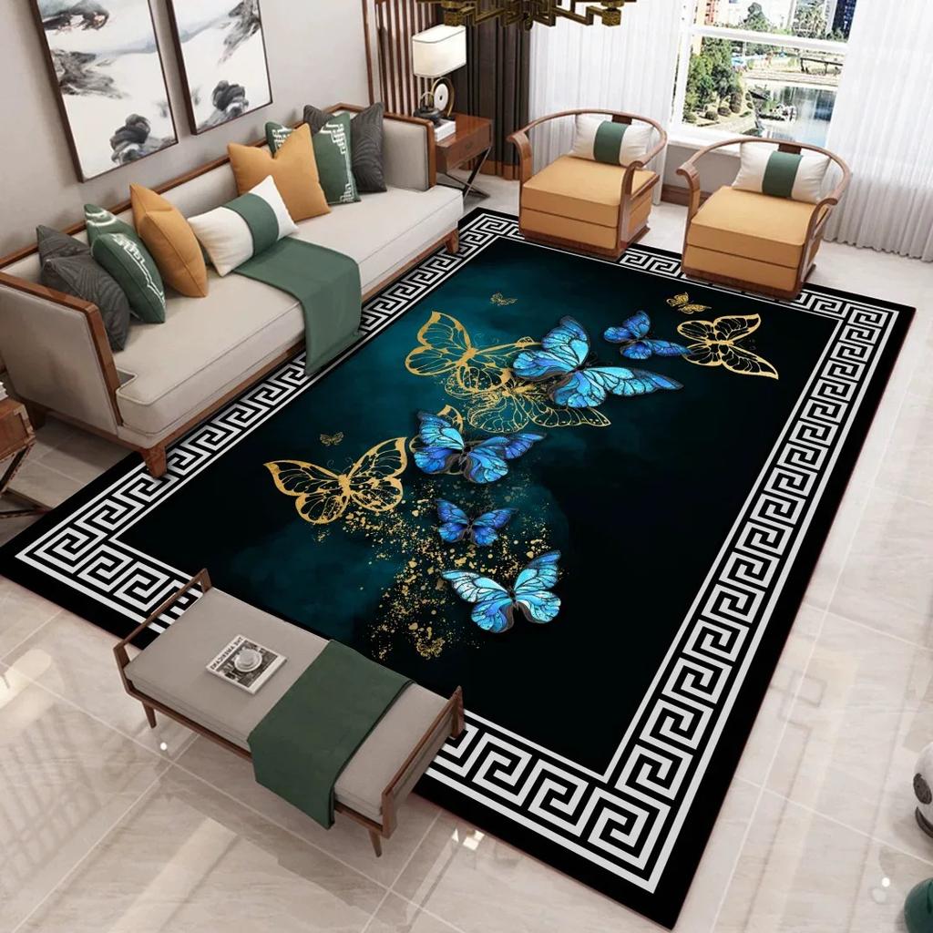 Modern New Chinese-Style Carpet Living Room Coffee Table Carpet Light Luxury Bedroom Bedside Home Decoration