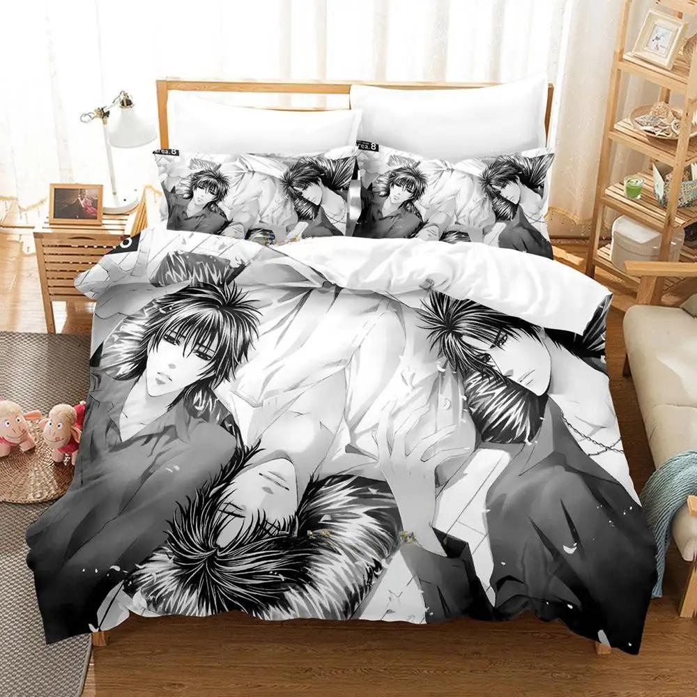 Brother X Brother Bedding Set Single Twin Full Queen King Size Bed Set Adult Kid Bedroom Duvetcover Sets 3D Anime Bed Sheet Set