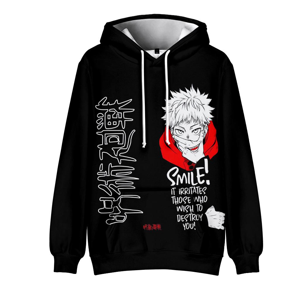 Men Women's Fleece Hooded Jujutsu Kaisen Printed Spring Autumn Pullover Sweatshirt Fashion Hoodie Casual Hip Hop New Men Tracksuit Streetwear