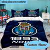 Custom Name FC Porto Crest Emblem Bedding Set 3pcs, Bedding Set Including 1pc Duvet Cover And 2pcs Pillowcases for Bedroom, Dormitory Gift