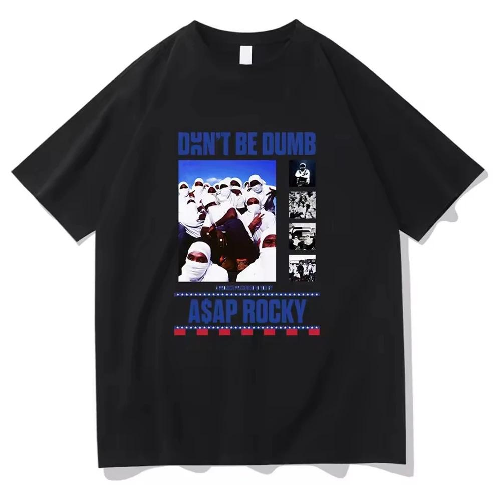 

Asap Rocky Don t Be Dumb Men Clothing Tee Shirt Homme New in Top Tees Short Sleeve Round Neck Printing Pullover T-shirts S