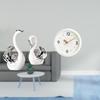 Swan Figurines for Living Room Decor And Modern Wall Clock Hanging Quiet Large Numerals Decorative