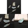 Natural Stone Raw Crystal Pendant With Electroplated Edging For Jewelry Enthusiasts