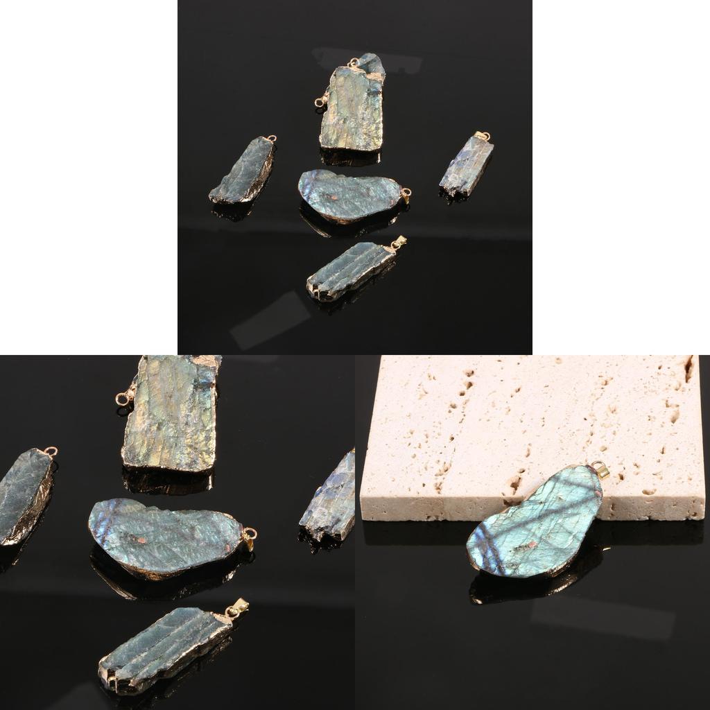 Natural Stone Raw Crystal Pendant With Electroplated Edging For Jewelry Enthusiasts