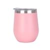 Custom 12oz Stainless Steel Double Layer Eggshell Insulated Vacuum Thermos Coffee Cup Outdoor Mini Egg Shaped Cup Mug with Lid