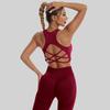Women's Quick-Dry Seamless Sports Bra and Leggings Set - Shockproof Vest for Running and Yoga