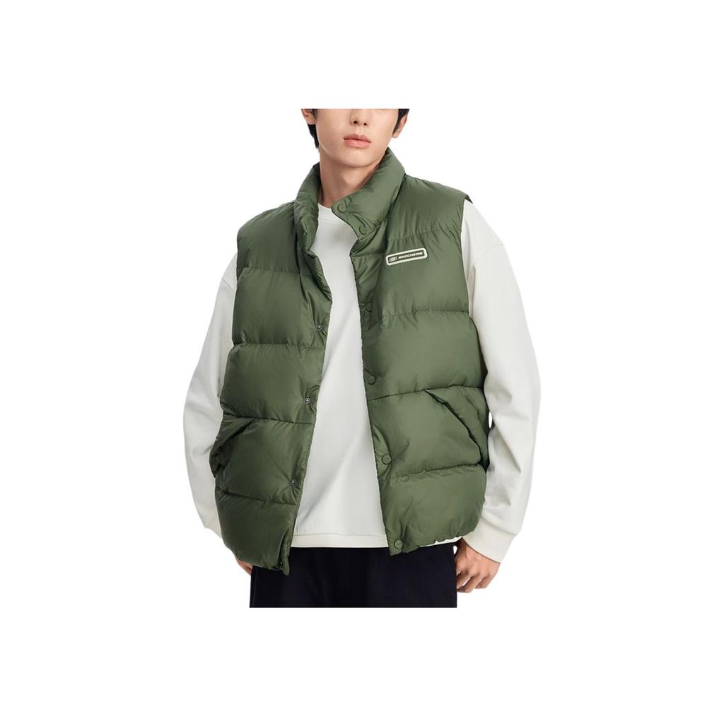 Skechers Versatile Layering Lightweight Stand Collar Single-Breasted Sleeveless Down Vest Men vest Thyme-Green L424U046-031F