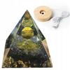 Pyramid Orgonite + Led Lamp Base 5Cm Crystal Stones Amulet 5Cm Hx05