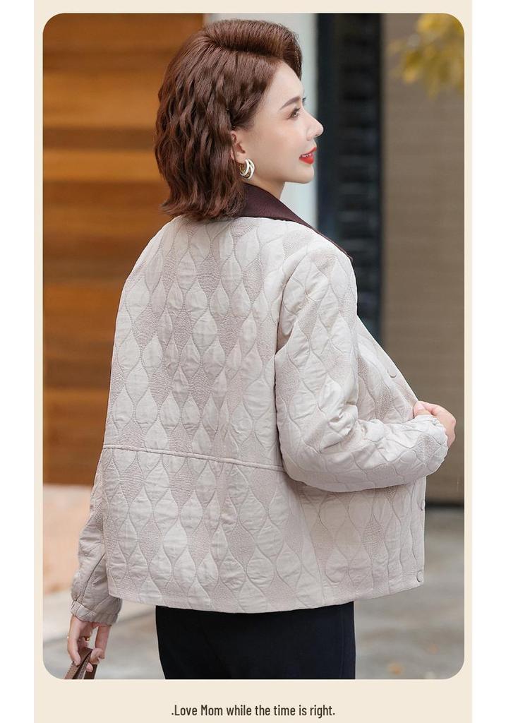 Elegant Spring Jacket for Fashionable Middle-Aged Women - Age-Reducing, Slimming Style for Spring and Autumn