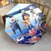 1 PC Automatic Folding Umbrella - Naruto Hokage Artwork Pattern Portable Foldable Design With 8 Ribs Christmas Birthday Gifts