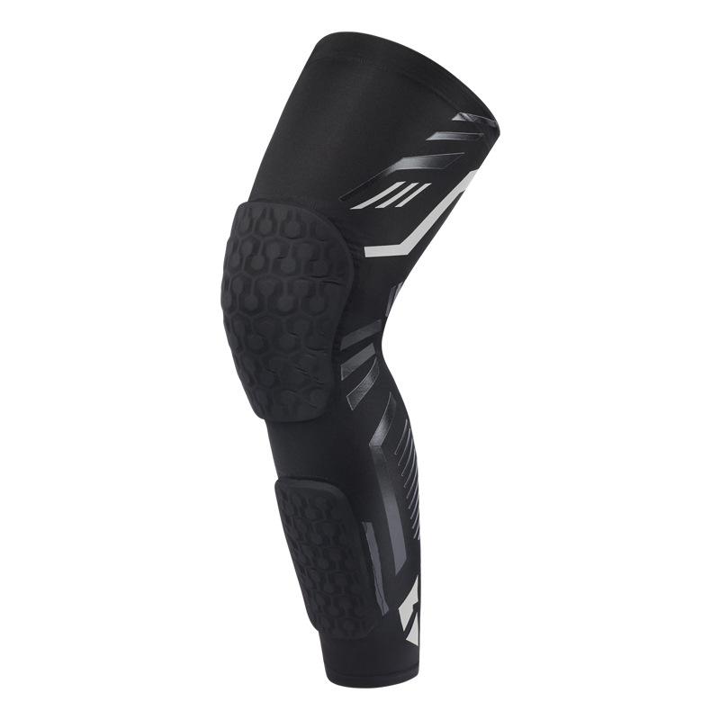 Long Leg Professional Protection Non-Skid Knee Compression Sleeve Protector Cycling Basketball Polyester Knee Sleeves Brace