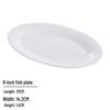 Eleganti Piatti Ovali da Pesce in Ceramica Bianca da 8 Pollici (Set di 3)