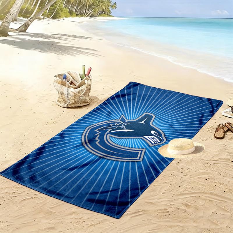 VANCOUVER CANUCKS Print Beach Towel, Large Soft Quick Dry Towel for Beach Camping Swimming