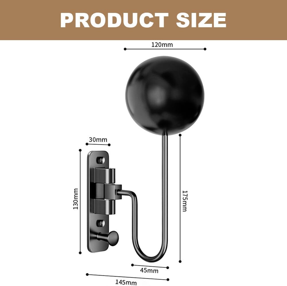 

Motorcycle Helmet Hanger Wall Mount 180° Swivel Helmet Holder for Motorcycle Bike Racing Outerwear Sports Gear Storage Organizer чёрный