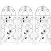 Supports for Climbing Plants - vidaXL - 3 Pcs - Black - 40x100 Cm - Iron