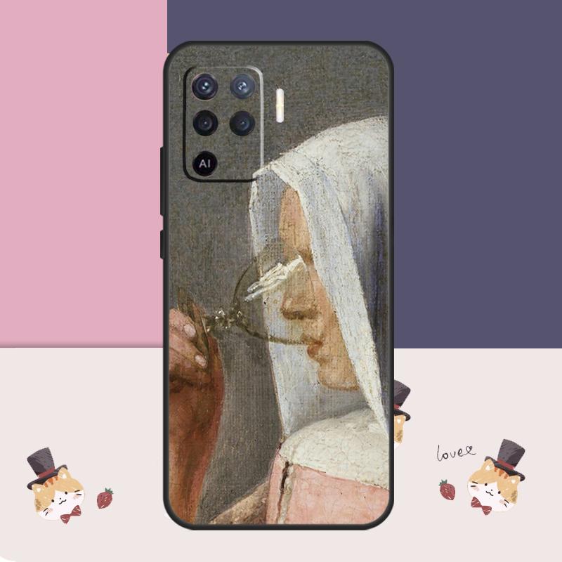 Johannes Vermeer Case For Oppo A38 A58 A78 A98 A54 A74 A94 A18 A57 A17 A77 A80 A60 A40 A96 A76 A16 A15 A5 Pro