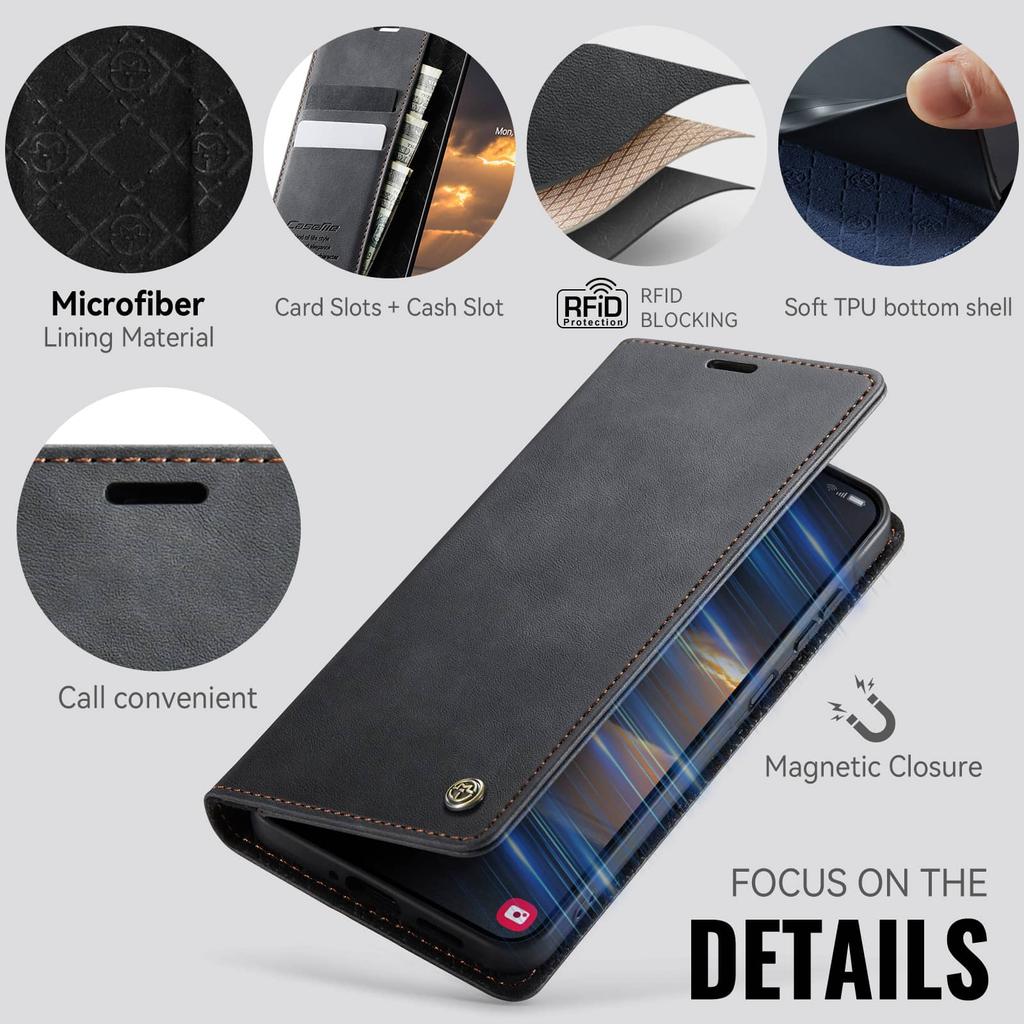 For Samsung Galaxy A17 Wallet Case Retro PU Leather RFID Blocking Card Holder Magnetic Flip Cover Kickstand Shockproof Case