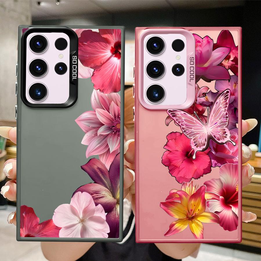 Cartoon Flower Art Case for Samsung Galaxy S26 S24 FE S23 S22 Ultra S21 Note 20 Ultra S25 S20 FE S25Edge Phone Cover