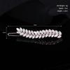 Fashion Barrette Cubic Zirconia Leaf Hair Clips for Women Accessories Bridal Wedding Hair Jewelry Party Bride Headpiece