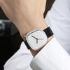 Men's Minimalist Watch Fashion Versatile Men's and Women's Square Watch Scale Black and White Premium Quartz Watch