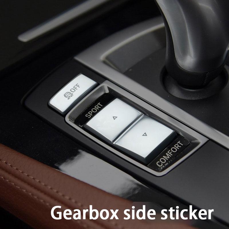 Für BMW 5er G30 F10 G60 Ein-Klick Start-Stopp-Knopf Aufkleber, Handbremsabdeckung, Multimedia Auto-Knopf Aufkleber