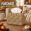1pc Autumn Party Tissue Box,Natural Autumn Forest,Multifunctional Tissue Holder,Maple Oak Leaf,Outdoor Picnic Party Supplies,Desktop Tissue Storage Bo