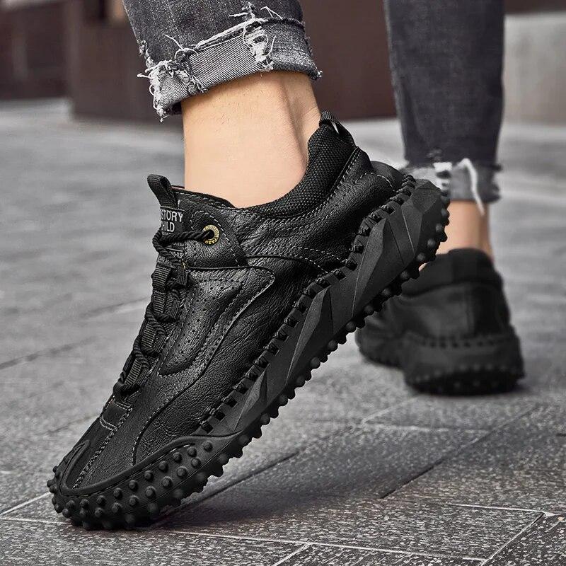 Pánská kožená obuv pro volný čas Pohodlná prodyšná obchodní obuv Tenisky Řidičské boty Muži mokasíny Mokasíny Velká velikost