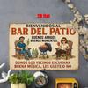 Metall Wandkunst Schild Spanien Bar Thema Schild für Haus Garten Terrasse Hof Balkon Outdoor Party Geschenk 7,8x11,8 Zoll