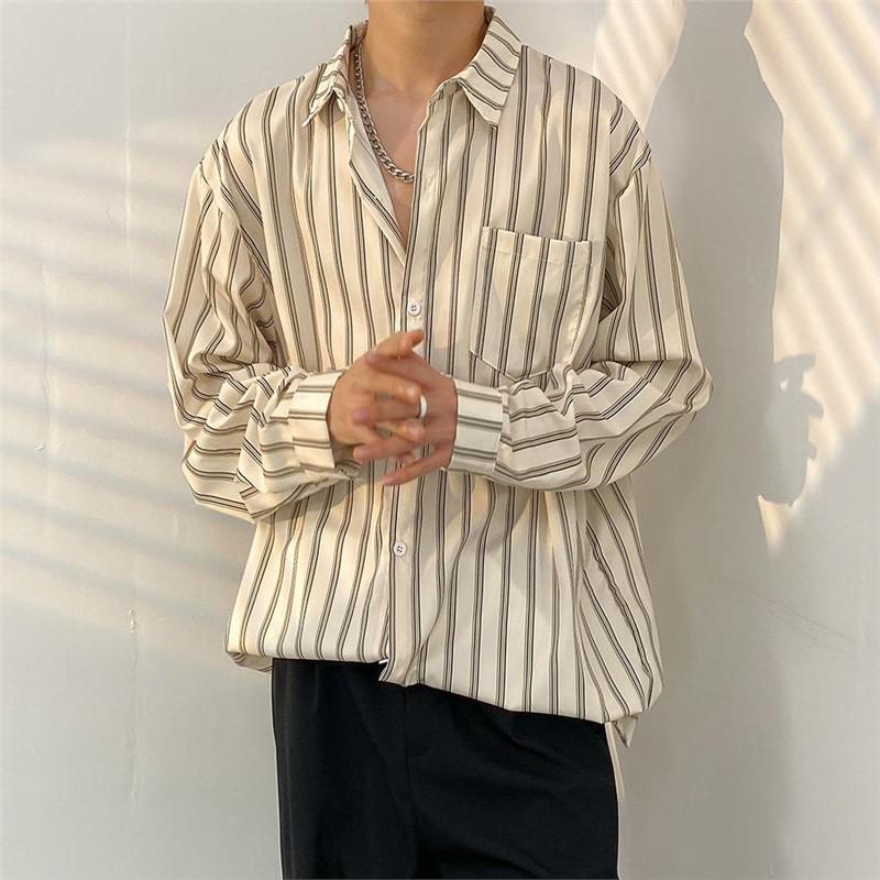 Heren bloemenoverhemd - Japanse en Koreaanse stijl, lente/herfst, trendy retro Hong Kong-stijl, casual all-match jas