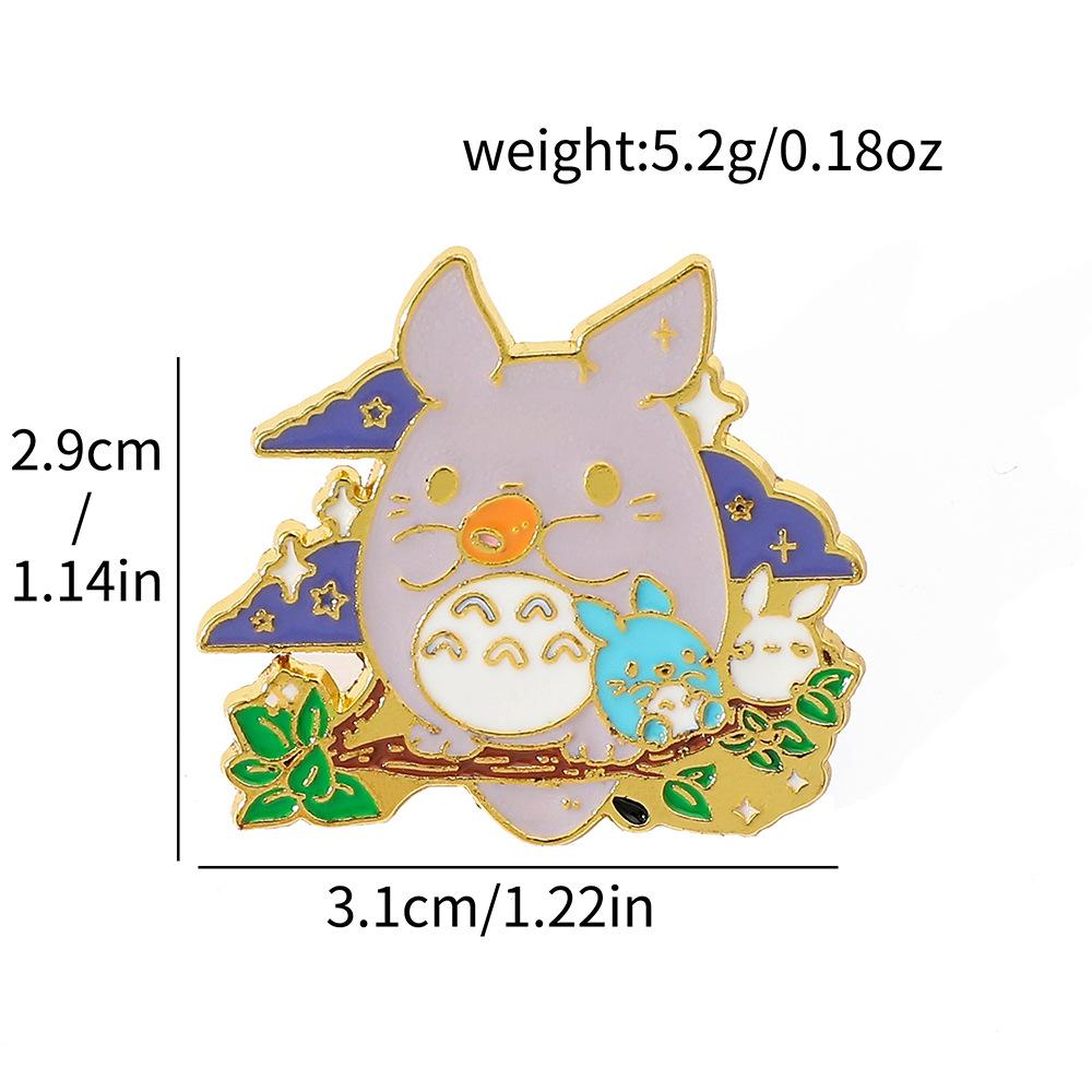 105 Spilla Metallica Animazione Miyazaki Hayao Cincillà Ponyo Sosuke Spilla in Lega Decorazione Accessori Zaino